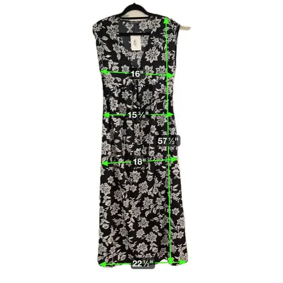 Shop Basic USA Floral V-Neck Maxi Dress - Women's Large - NWOT - Picture 2 of 9